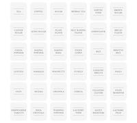 Argon Tableware 108x Storage Jar Labels - White - Pre-Printed Sticky Adhesive Kitchen Pantry Glass Food Spice Jam Bottle Container Stickers