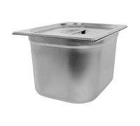 Argon Tableware 11L Gastronorm Container with Lid 1/2 GN 200mm Steel | 1/2 GN Pan with Lid, 200mm Deep, 11L Capacity, Stainless Steel, Dishwasher Safe, Catering, Buffet & Food Storage
