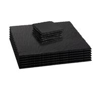 Argon Tableware 12 Piece Square Slate Placemats & Coasters Set