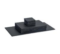 Argon Tableware 13Pc Rectangle Slate Placemats Set - Natural Slate Stone Dinnerware Dining Table Mats For Home Kitchen Dining