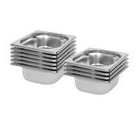 Argon Tableware Stainless Steel Gastronorm Containers - 1/6 65mm - 1L - Pack Of 10