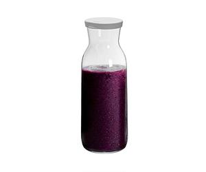 Argon Tableware 1x 1200ml Glass Water Jug - 'Brocca' Range - Juice Carafe Decanter with Silicone Lid for Water, Wine, Iced Tea
