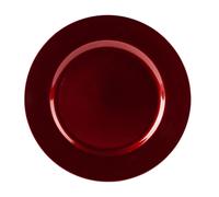 Argon Tableware 1x Metallic Charger Plate - 33cm Dining Table Setting Plate Placemat in Red Argon Tableware Red