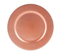 Argon Tableware 1x Metallic Charger Plate - 33cm Dining Table Setting Plate Placemat in Rose Gold Argon Tableware Rose Gold