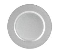 Argon Tableware 1x Metallic Charger Plate - 33cm Dining Table Setting Plate Placemat in Silver Argon Tableware Silver