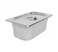 Argon Tableware Stainless Steel Gastronorm Container With Lid - 1/4 100mm - 2.5L