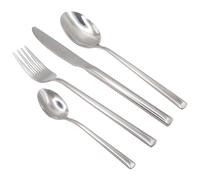 Argon Tableware 24pc Tondo Stainless Steel Cutlery Set - Dining Utensils Flatware Set in Silver Argon Tableware Silver