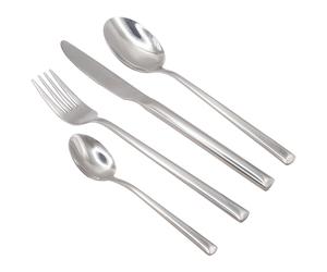 Argon Tableware 24pc Tondo Stainless Steel Cutlery Set - Dining Utensils Flatware Set in Silver Argon Tableware Silver