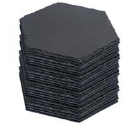 Argon Tableware 24X Hexagonal Slate Placemats - Natural Stone Rough Edge Slate Dinner Mats Dinnerware Plate Placemats