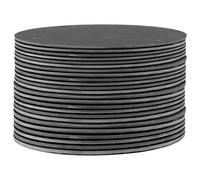 Argon Tableware Linea Round Slate Placemats - 30cm - Pack of 24, Black