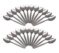 Argon Tableware 24x Teaspoons, Stainless Steel Dinner Cutlery Kitchen Table Tea Spoon Set Dishwasher Safe