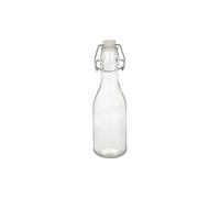 Argon Tableware 250ml Glass Bottle with Swing Top - Clear - 1x Reusable Empty Water Wine Milk Olive Oil Juice Gin Home Brew Brewing Drinking Fridge Dispenser Storage Jars with Stopper Lid
