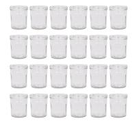Argon Tableware 250ml Glass Jam Jars - Set of 24 - Empty Screw Top Preserving Jar in Clear Argon Tableware Clear