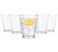 Argon Tableware Water Glasses Set of 6-250ml Clear Drinking Tumblers - Straight-Sided Everyday Glassware for Water Juice Cocktails - Durable Soda Lime Glass