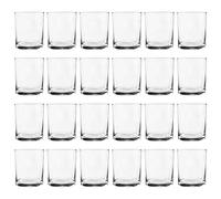 Argon Tableware 24x 280ml Classic Whisky Cocktail Glasses - Gift Short Kitchen Drinking Tumbler Glass Whiskey Water Juice Barware Set - Dishwasher Safe