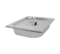 Argon Tableware 3.5L Gastronorm Container with Lid 1/2 GN 65mm Steel