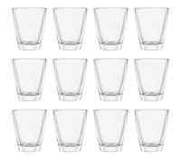 Argon Tableware 30ml Wide Shot Glasses - 12x Small Vodka Tequila Jelly Cocktail Mini Dessert Party Drinking Glass Cups Set