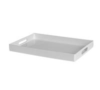 Argon Tableware 34.5 x 30cm Serving Trays with Handles - White - Pack of 6 - Rectangular Tray Metallic Decorative Breakfast Dish Melamine Food Tray for Eating, Snacks, Drinks, Food Serving