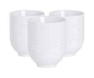 Argon Tableware 36x White Porcelain 12.8cm Rice Dessert Snack Bowls - Small Serving Ice Cream Fruit Soup Cereal Set - Dishwasher and Microwave Safe