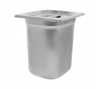 Argon Tableware Stainless Steel Gastronorm Container With Lid - 1/6 200mm - 3L