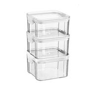 Argon Tableware Food Storage Containers - 460Ml - White - Pack Of 3, White