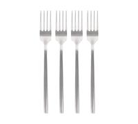 Argon Tableware 4 Stainless Steel Dinner Forks - 19.5cm Silver Finish Modern Cutlery Set for Dining & Entertaining - Stylish Dishwasher Safe Tableware