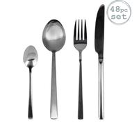 Argon Tableware 48 Piece Tondo 18/0 Stainless Steel Cutlery Set - Silver Argon Tableware Silver