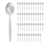 Argon Tableware 48x Dessert Spoons, Stainless Steel Dinner Cutlery Kitchen Table Spoon Set Dishwasher Safe
