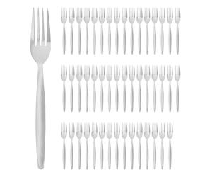 Argon Tableware 48x Dinner Forks, Stainless Steel Dinner Cutlery Kitchen Table Fork Set Dishwasher Safe