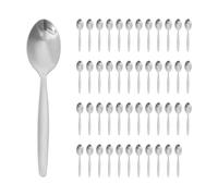 Argon Tableware 48x Teaspoons, Stainless Steel Dinner Cutlery Kitchen Table Tea Spoon Set Dishwasher Safe
