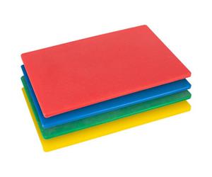 Argon Tableware 4Pc Colour-Coded Plastic Chopping Board Set For Kitchen Food Preparation & Meal Prep - Multi