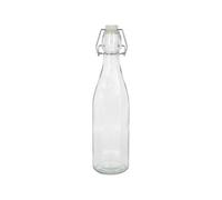 Argon Tableware 520ml Glass Bottle with Swing Top - Clear - 1x Reusable Empty Water Wine Milk Olive Oil Juice Gin Home Brew Brewing Drinking Fridge Dispenser Storage Jars with Stopper Lid