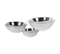 Argon Tableware 6 Piece Mixing Bowl Set - 6 Sizes - Stainless Steel Kitchen Nesting Baking Dishes Deep Salad Bowl for Cooking, Baking, Picnic Snacks
