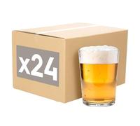 Argon Tableware 650ml (23oz) Grand Islington Pint Beer Glasses - Clear - 24x Large Reusable Glass Craft Beer Drinking Tulip Lager Ale Pub Kitchen Tumbler Cups Set