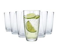 Argon Tableware 6X 400ml Conical Highball Glasses - Clear | Tall Water Cocktail Gin Juice Ice Tea Latte Drinking Glassware Tumbler Glasses Set | Dishwasher Safe