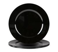 Argon Tableware 6x Metallic Charger Plates - 33cm Dining Table Setting Plate Placemat in Black Argon Tableware Black
