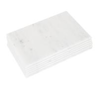 Argon Tableware Rectangle Marble Placemats - 40cm x 30cm - White - 6x Large Non-Slip Heat Resistant Home Decor Kitchen Dining Table Dinner Plate Place Mats Set