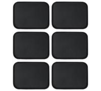 Argon Tableware Black Rectangular Serving Trays Pack of 6-51 x 38cm Reusable Non Slip Rubberized Surface Platter for Food and Drinks - Heat Resistant Stackable Trays for Bars, Restaurants