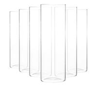 Argon Tableware 6x Scandi Glass Storage Jars - No Lid - 2 Litre Open Container Glass Jar in Clear Argon Tableware Clear