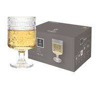 Argon Tableware Amore Ribbed Wine Glasses - 270ml - Pack of 24, Clear