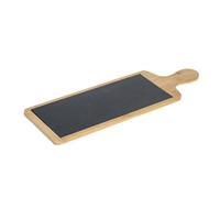 Argon Tableware Bamboo Serving Paddle - 44.5 X 14.5Cm - Natural Slate Dinnerware Serving Platter Savoury Dish Cheese Board
