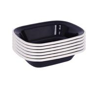 Argon Tableware 18 x 13.5cm Black Enamel Pie Dishes with White Rims - Pack of 6 - Baking Tray, Oven Safe Metal Dish for Pies, Cobblers, Lasagne, Camping, Picnic, Rustic Kitchen Bakeware