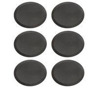 Argon Tableware Black Oval Trays - 63.5 x 52cm - Pack of 6 - Reusable Rubberized Surface Non Slip Serving Tray for Serving Food, Drinks at Parties, Bars, Restaurants and Home