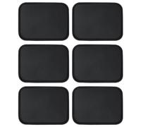 Argon Tableware Black Rectangular Serving Trays Pack of 6-41 x 30.5cm Reusable Non Slip Rubberized Surface Platter for Food and Drinks - Heat Resistant Stackable Trays for Bars, Restaurants and Home