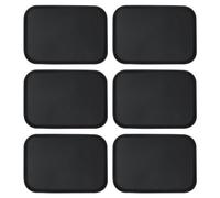 Argon Tableware Black Rectangular Serving Trays Pack of 6-66 x 45.5cm Reusable Non Slip Rubberized Surface Platter for Food and Drinks - Heat Resistant Stackable Trays for Bars, Restaurants