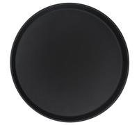 Argon Tableware Black Round Tray - 45cm - Reusable Rubberized Surface Non Slip Serving Tray for Serving Food, Drinks at Parties, Bars, Restaurants and Home
