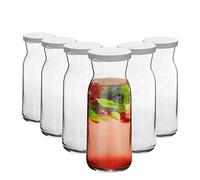 Brocca Glass Carafes with Silicone Lids - 700ml - Pack of 6 Argon Tableware Clear One Size