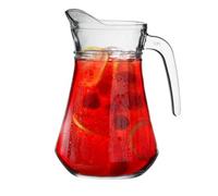 Argon Tableware Brocca Glass Water Jug - 1.5L - Clear Glass Serving Jugs Tapered Drinks Pitcher with Handle for Cocktails, Juice, Punch, Soft Drinks, Water