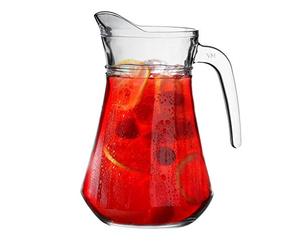 Argon Tableware Brocca Glass Water Jug - 1.5L - Clear Glass Serving Jugs Tapered Drinks Pitcher with Handle for Cocktails, Juice, Punch, Soft Drinks, Water