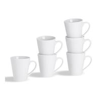 Argon Tableware Classic White Latte Mugs - 285Ml - Pack Of 6